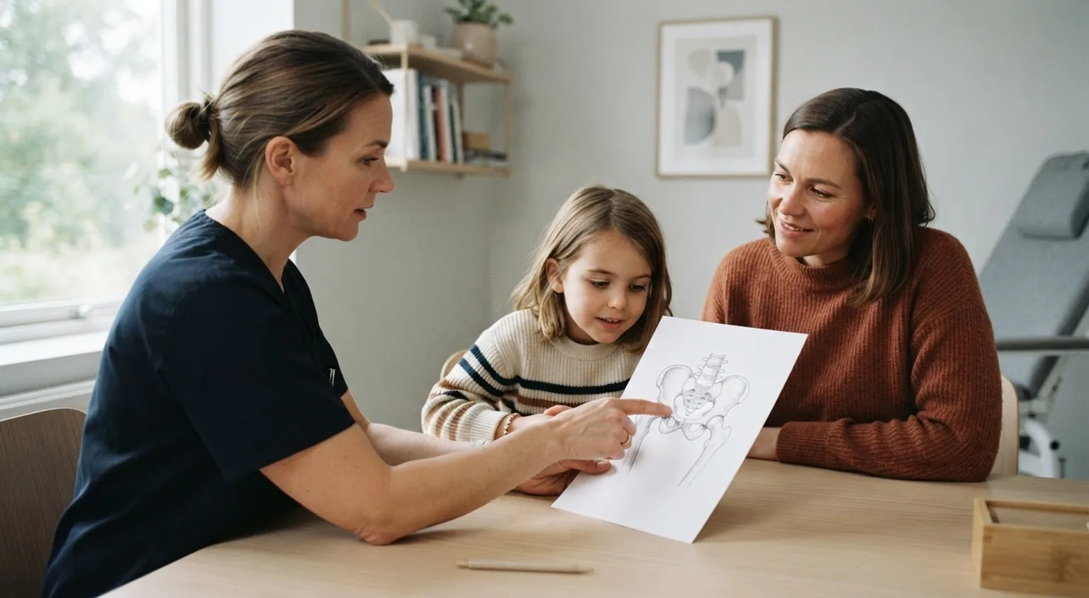 Ont i höften hos barn – vanliga orsaker och när barnet bör undersökas - kompletterande realistisk vårdbild med människa 3